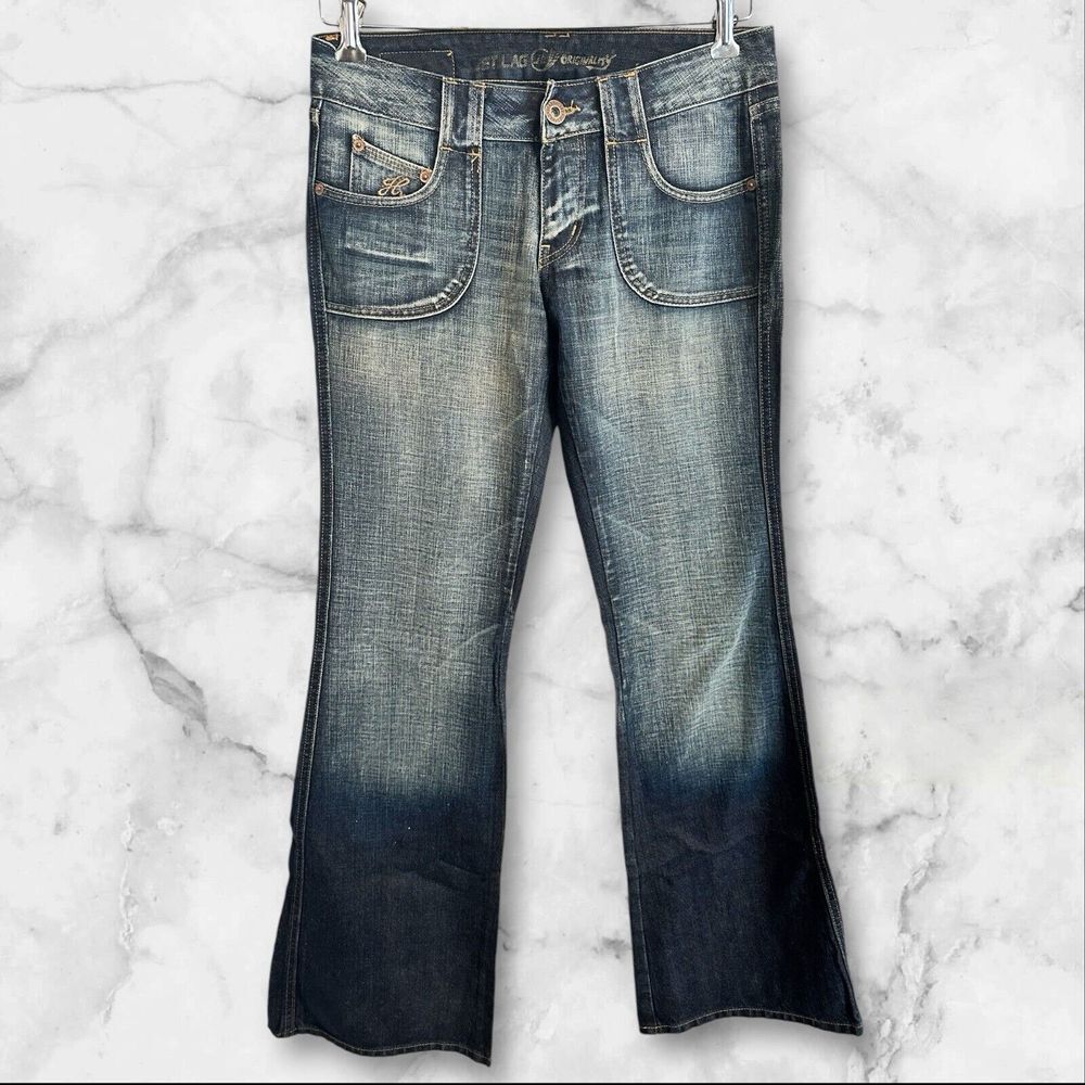 Women's Jetleg Flare Leg Made In Italy Jeans 32x34 Low Rise